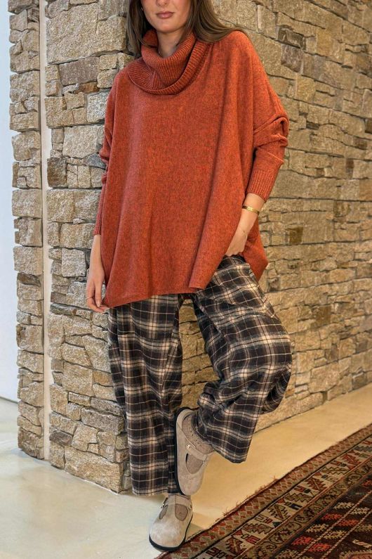 Beyond Terry Oversized Cowl Knit Russett Marl 